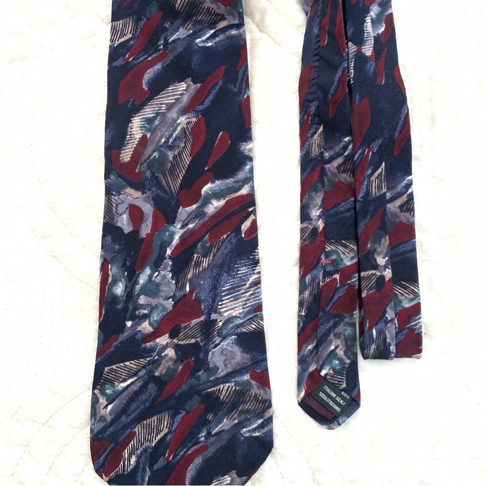 Men's Multicolor Vintage Italian Silk Patterned T… - image 4